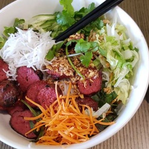 Vermicelli with Grilled Pork Patty - Bun Nem Nuong.