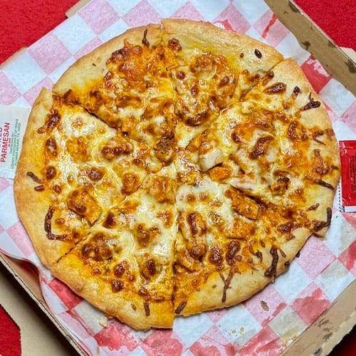 Buffalo Chicken Large Pizza.