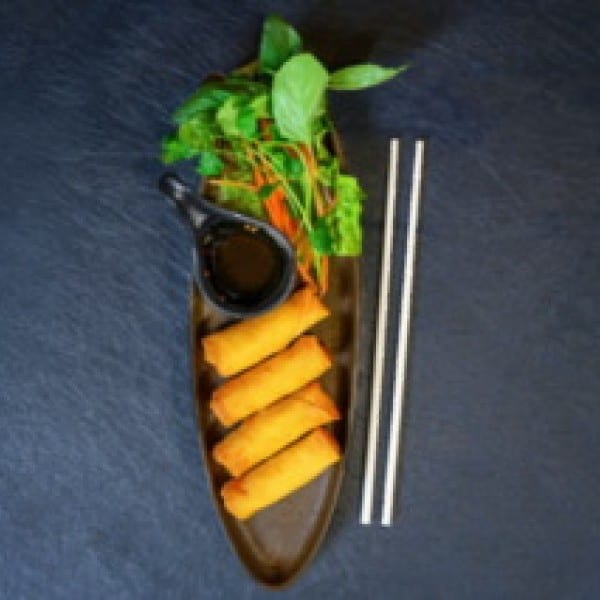 VG-Fried veggie egg rolls.