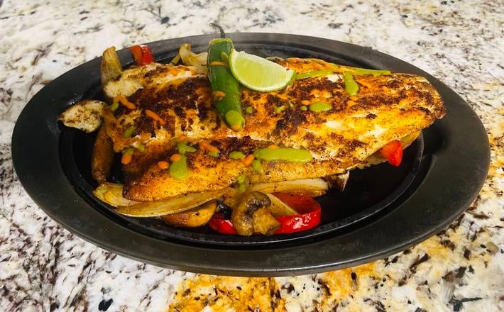 Seasonal Fish Fajitas.
