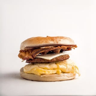 Sausage, Bacon, Egg, and Cheese Bagel/English Muffin