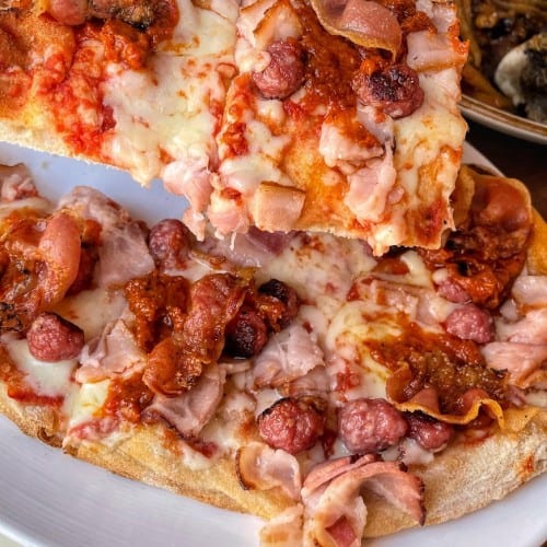 Pork Four Ways Pizza.