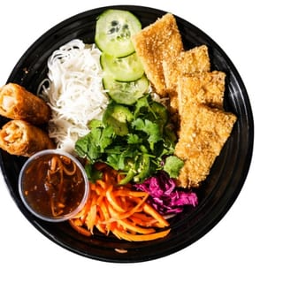 Enoki Tofu Vermicelli Bowl