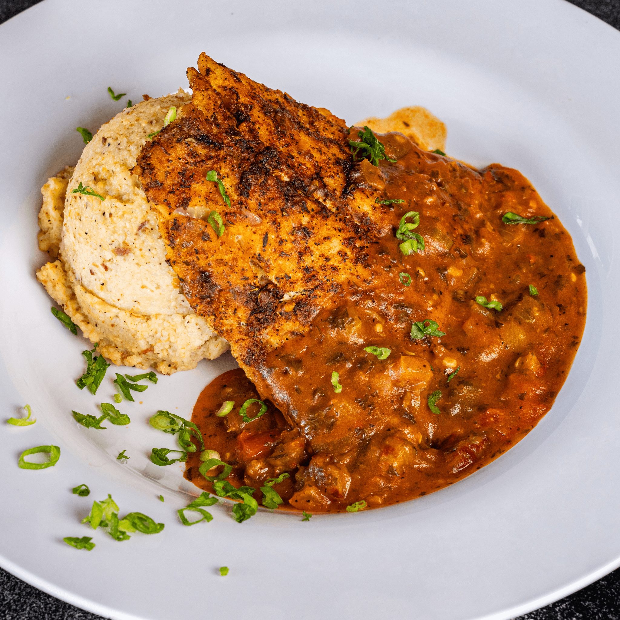 Fish & crawfish etouffee.