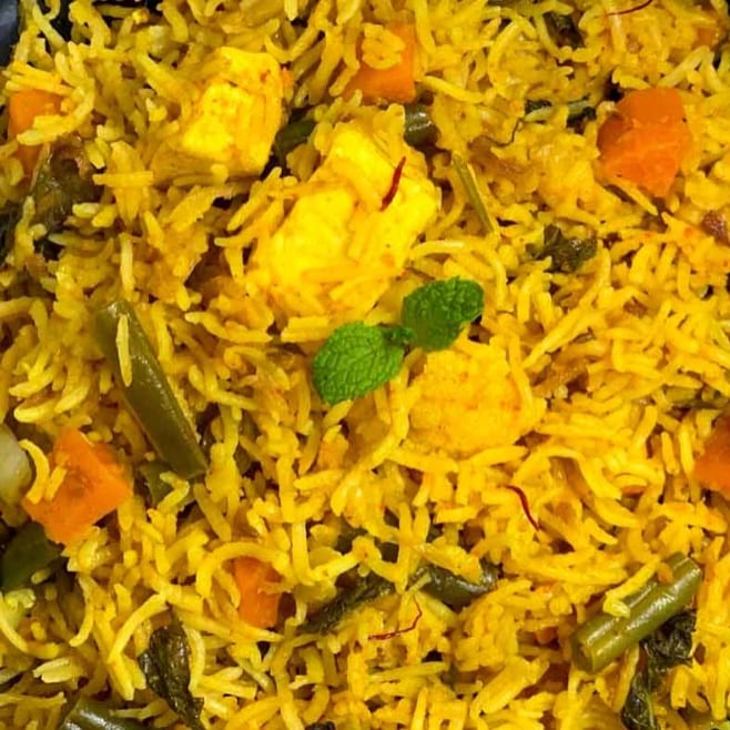 Vegetable Biryani.