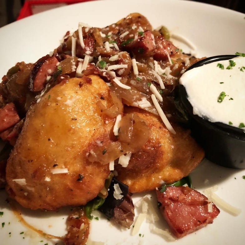 Potato & Cheese Perogies.