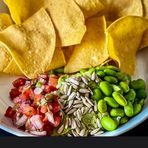 Edamame Guacamole (V).