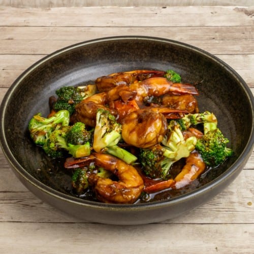 Shrimp and Broccoli.