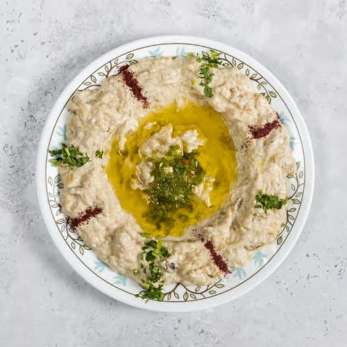 Large Baba Ghanouj Appetizer.