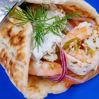SHRIMP SOUVLAKI