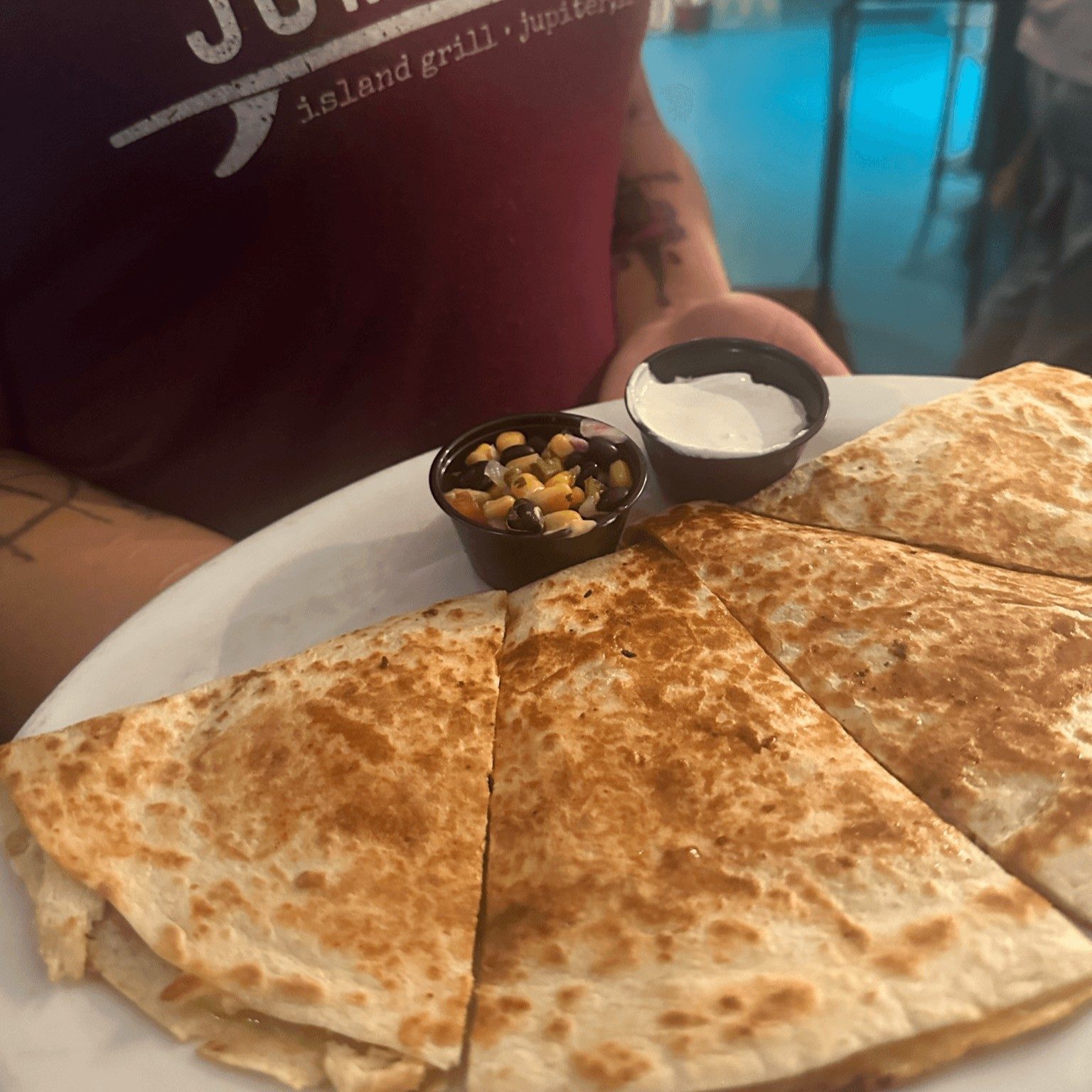 BBQ Chicken Quesadilla.