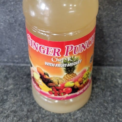 Chef K Ginger Punch with Fruit Medley.