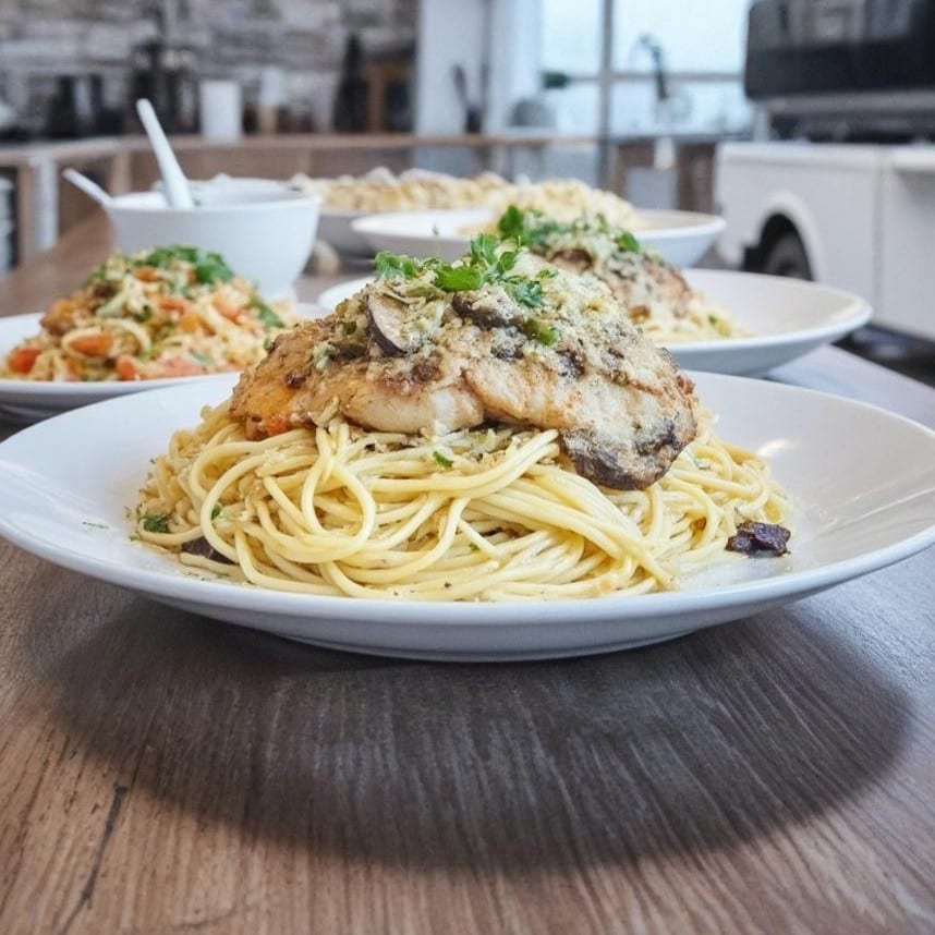 Pollo Al Marsala Lunch.