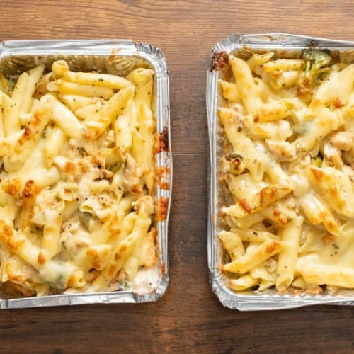 Buy 2 Chicken and Broccoli Pasta with Alfredo Sauce for 24 $.