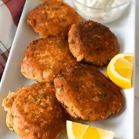 Salmon Croquette with Rice.