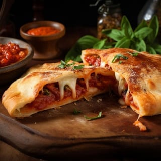 Stromboli Calzone with Pepperoni