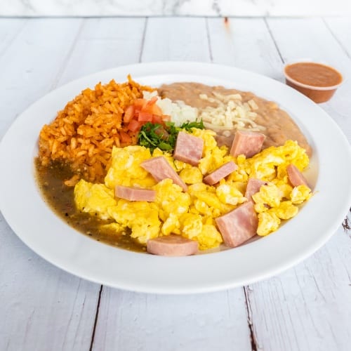 Ham Eggs Plate.