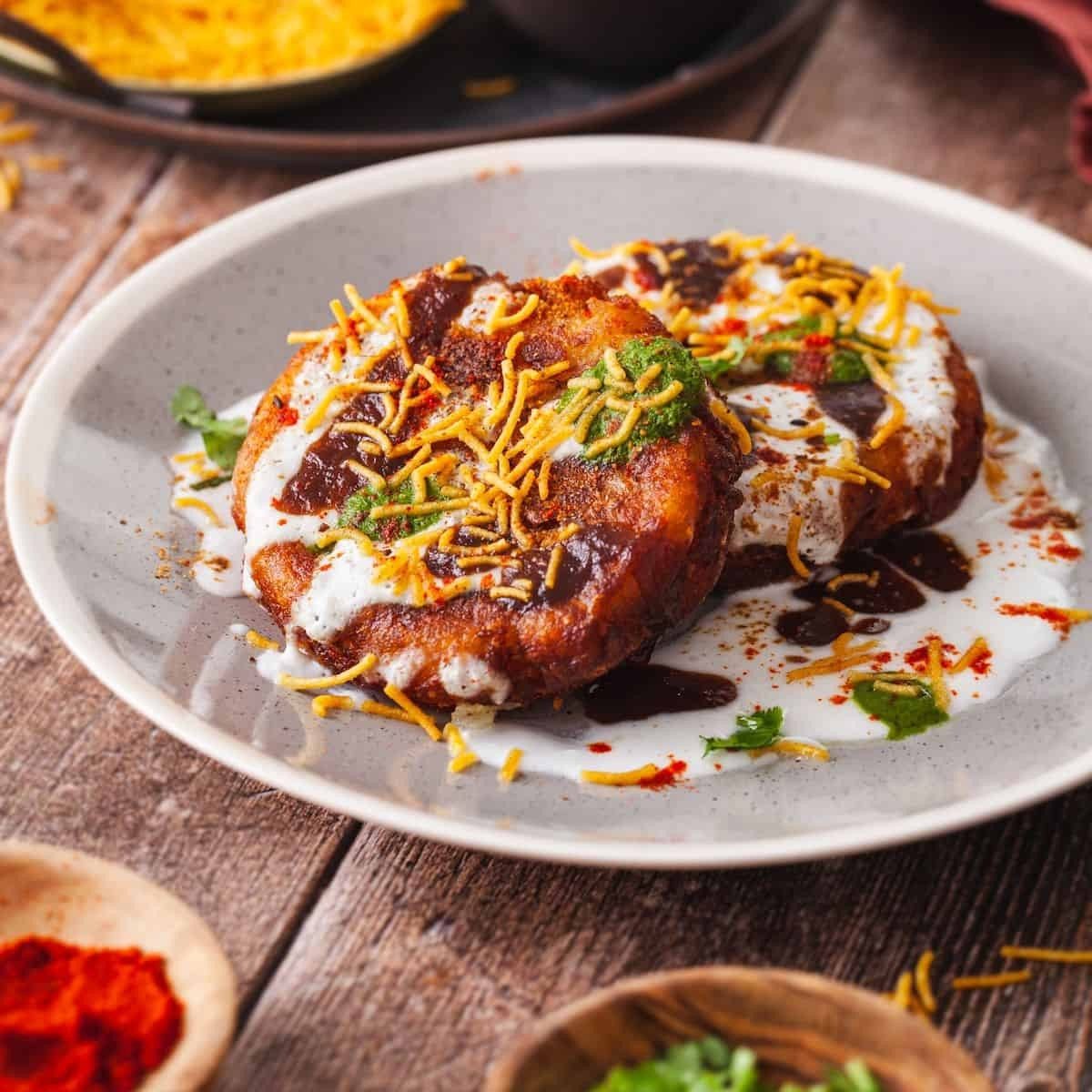 Aloo Tikki Chaat.