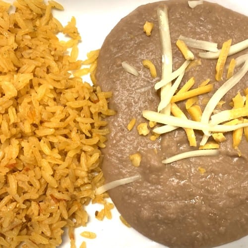 SIDE OF RICE AND BEANS.