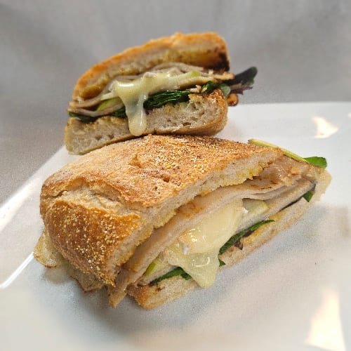 Turkey Apple Brie Sandwich.