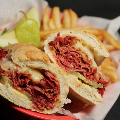 Hot Pastrami Sandwich.