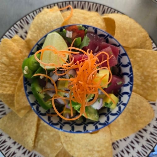 Tuna Mango Avocado Ceviche.