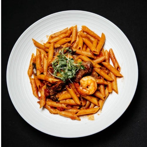 Shrimp and Filet Penne.