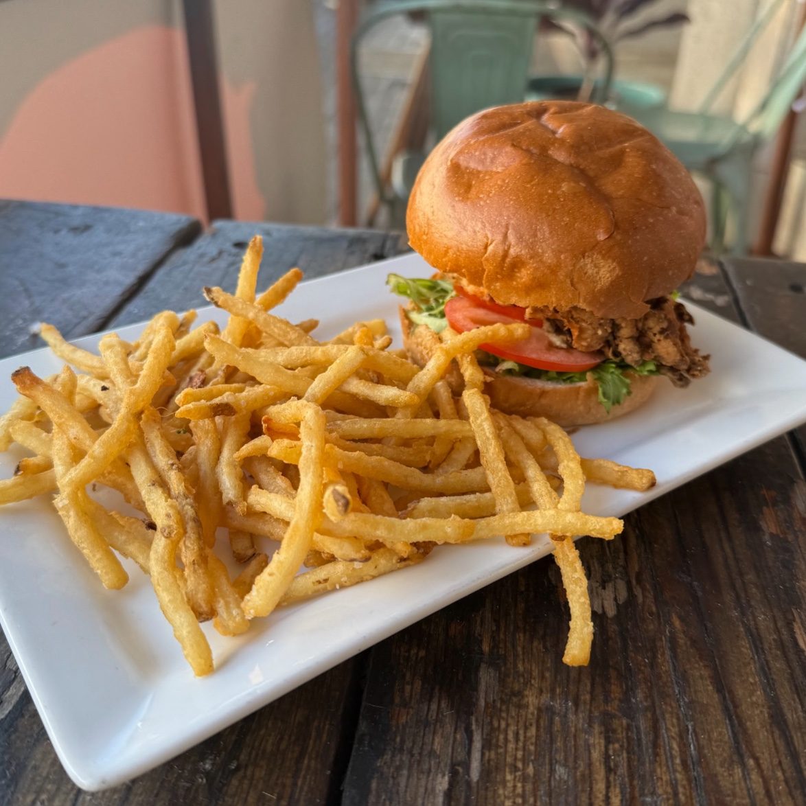 Crispy Maitake Mushroom Sandwich.