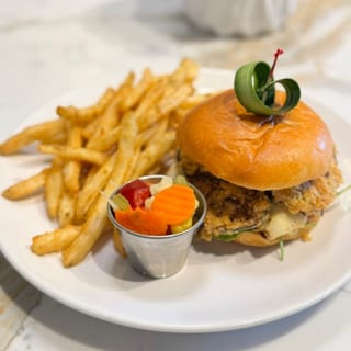 Eggplant and Halloumi Sandwich