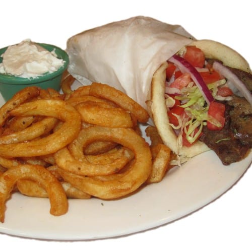 Beef Gyro Sandwich.