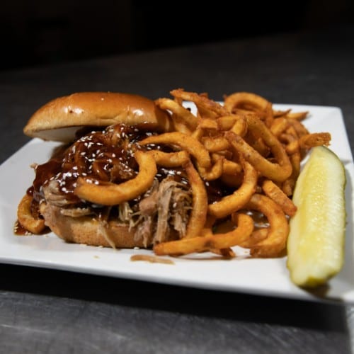 BBQ Pork Sandwich.