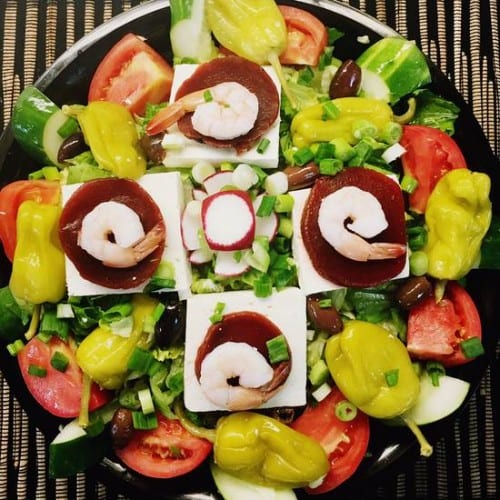 Woody's Famous Greek Salad Bowl.