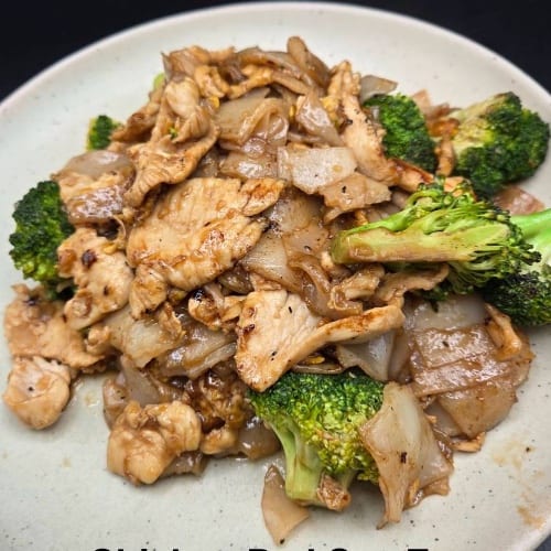 Chicken Pad See Ew Noodles.