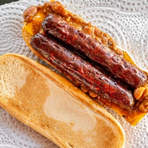 Hot Dog with Chili & Cheese.