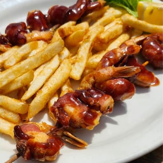 BBQ Bacon Wrapped Shrimp