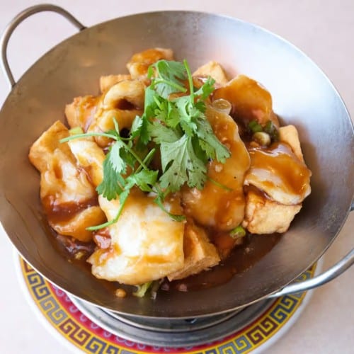 Fish Filet & Tofu in Mini Wok.