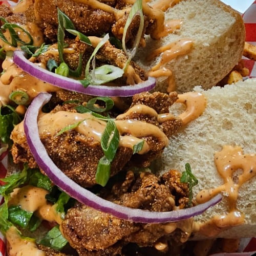 Fried or Blackened Gator Po'boy.
