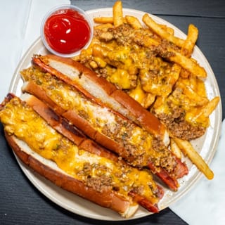 Double Chili Cheese Dog Platter Box