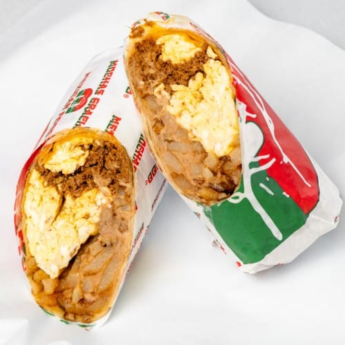 Chorizo Breakfast Burrito.