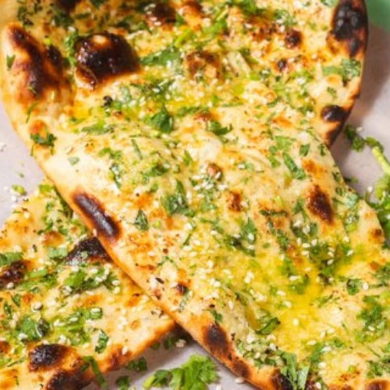 Delicious Garlic Naan and Indian Cuisine