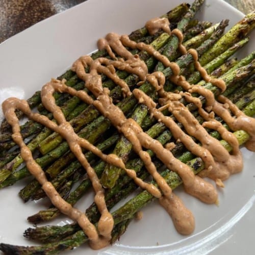 Side Grilled Asparagus.