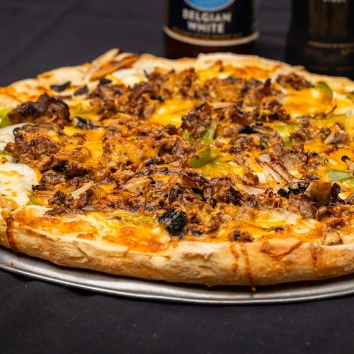 Steak and Cheese Pizza (Medium).