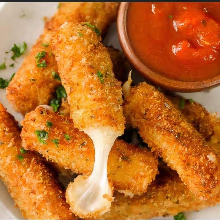 Beer Battered Mozzarella Sticks.