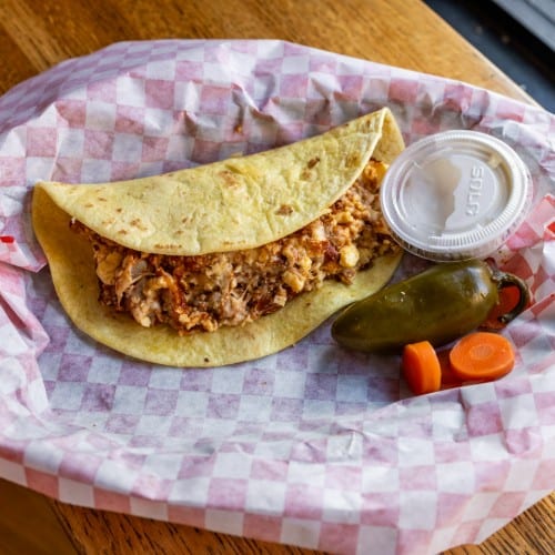 Breakfast Tacos Eggs & Chorizo.