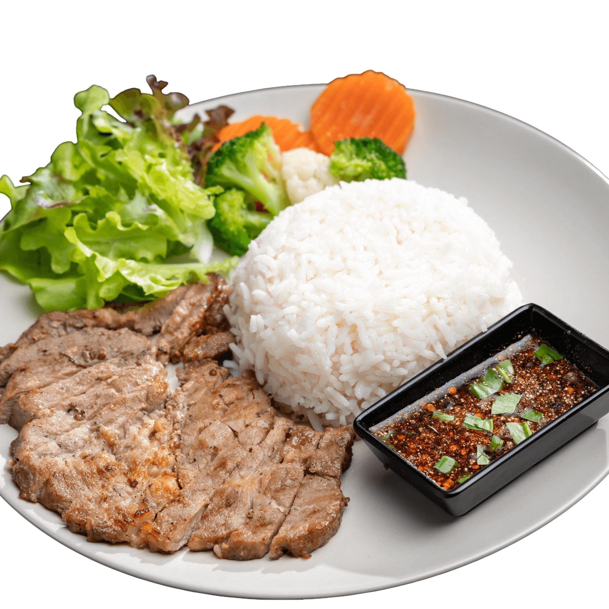 Broken Rice w/ Pork Chops.