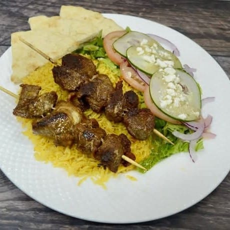 Lamb Kebab Platter.