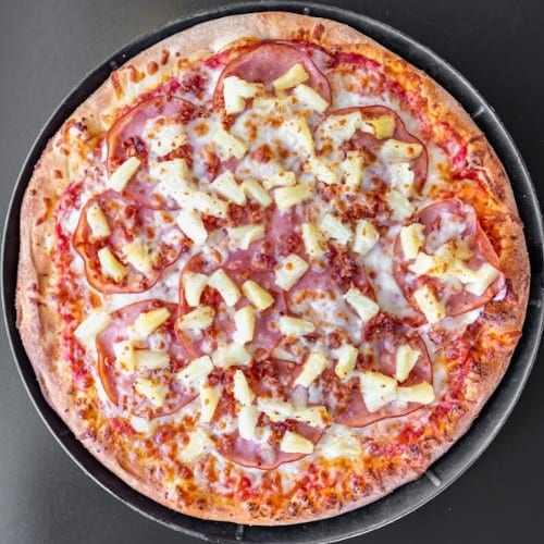 Hawaii Canadian Bacon & Pineapple Pizza.