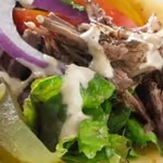 Lamb shawarma (gyro) sandwich