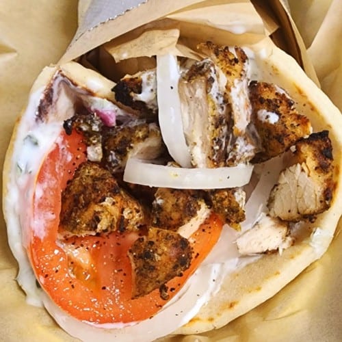 Chicken Pita or Chicken Wrap.