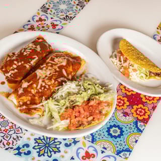 K. One Burrito, 1 Chalupa, 1 Beef Taco and 1 Enchilada Combo Plate